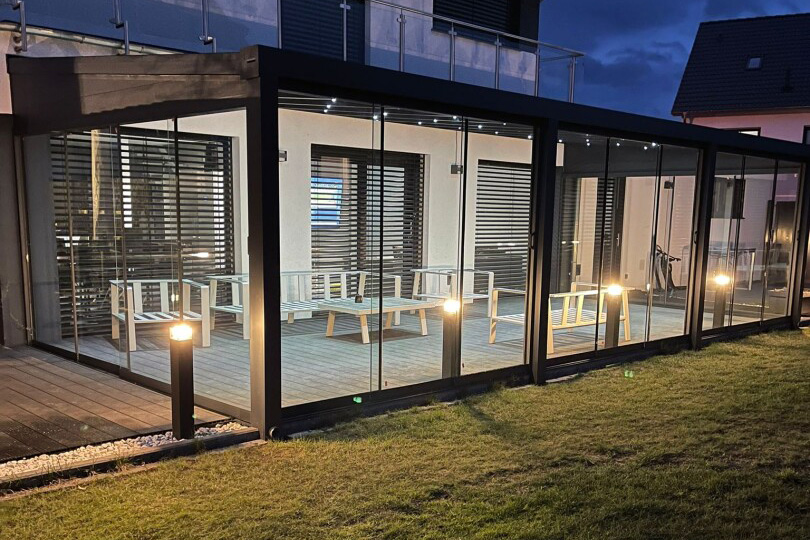 Schiebetür Winter geschlossen Hannover