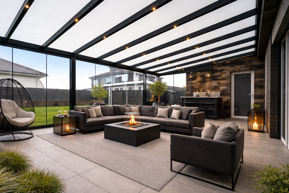 Wohnwintergarten Innenansicht Hannover